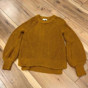 Mustard cable knit sweater